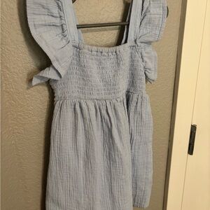 Cat & Jack Pale Blue Smocked Sundress with Ruffle Straps